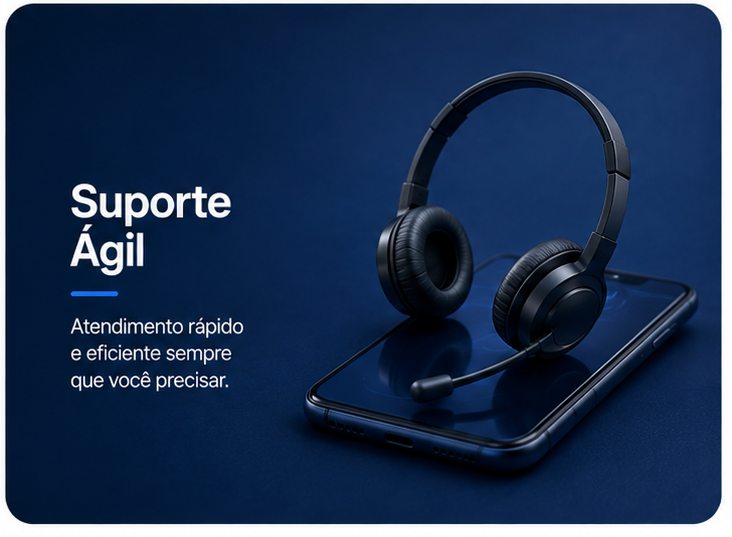 Suporte Ágil: atendimento rápido e eficiente sempre que você precisar.